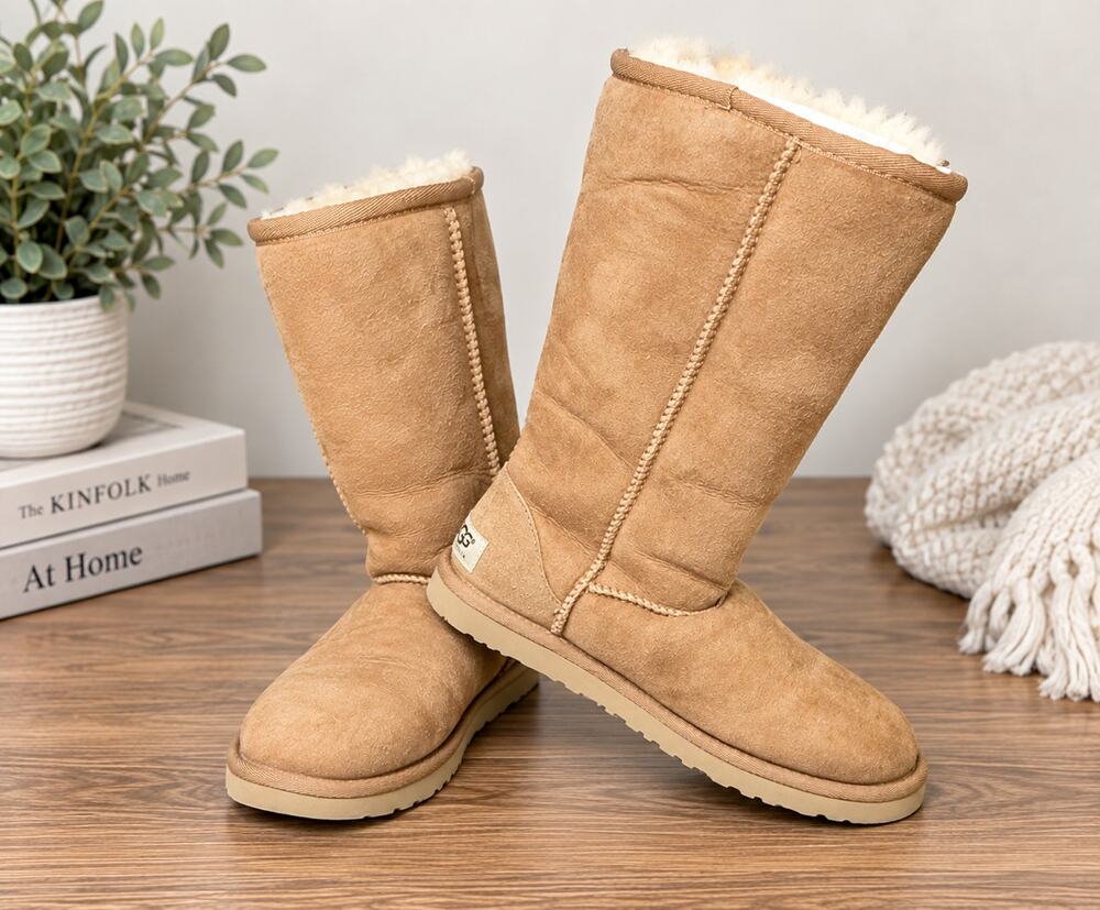 UGG Classic Tall Chestnut Suede Boots Women’s Size 6